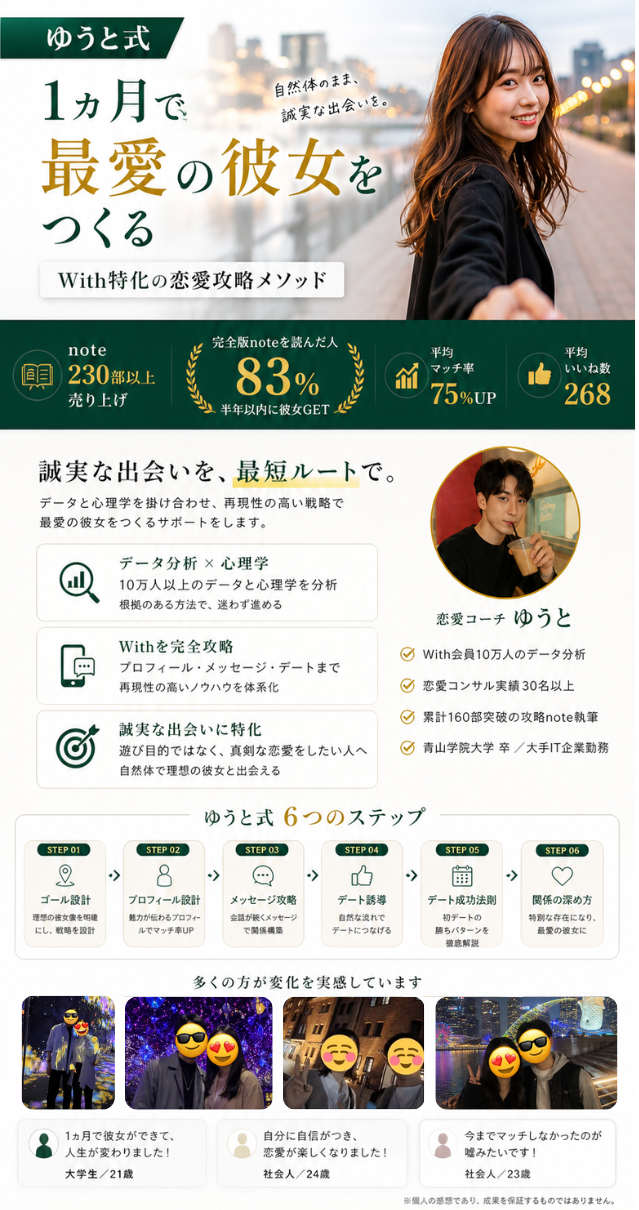 ゆうと式 1ヶ月で最愛の彼女をつくる